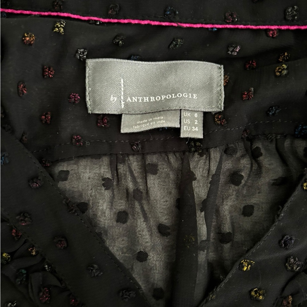 Anthropologie Audrey Clip Dot Shirtdress size: 2 - Picture 5 of 6
